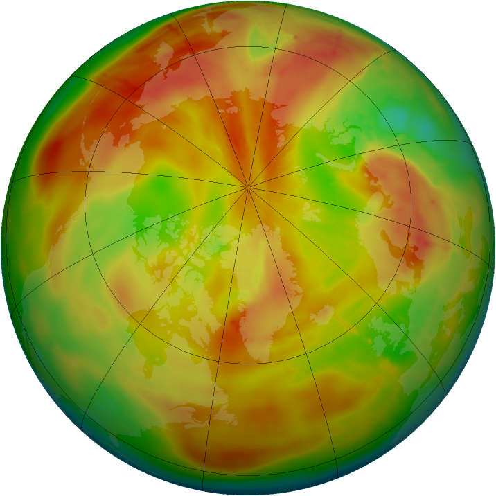 Arctic ozone map for 24 April 2010